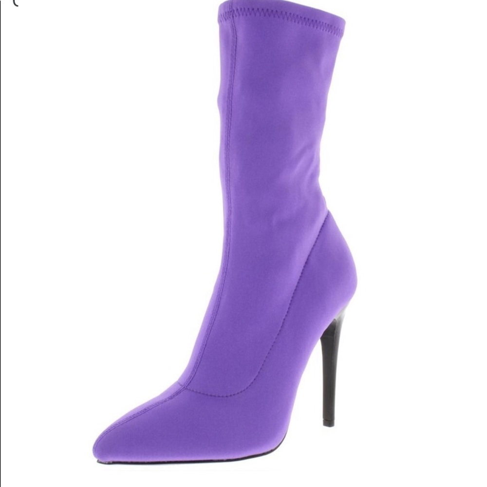 Call It Spring Hailassi Sock Bootie in Purple - Picture 2 of 11